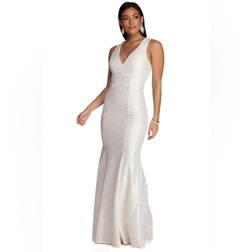 Xtraordinary by Dillard | Elegant Formal Boucle Mermaid Dress - Size 7